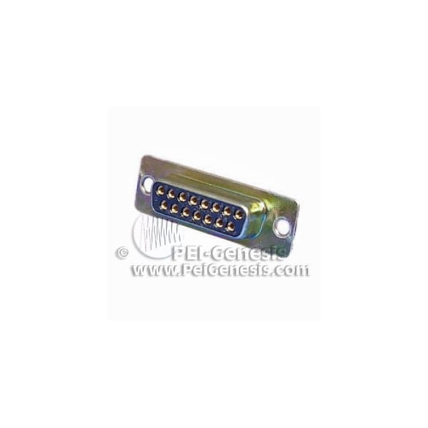 DSUB 15F PCB STR GF ZINC